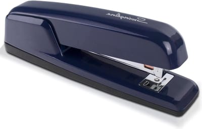 747 Desktop nietmachine - duurzame metalen nietmachine voor bureau - capaciteit 30 vel - koningsblauw (74729)