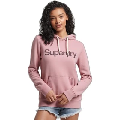 Dames sweatshirt met capuchon van biologisch katoen Superdry Core Logo