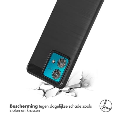 imoshion Hoesje - Geschikt voor Motorola Edge 40 Neo - Brushed Backcover - Zwart