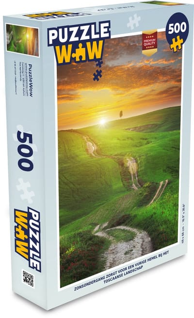 Puzzel Toscane - Zon - Heuvels - Legpuzzel - Puzzel 500 stukjes