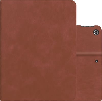 Hoes - Geschikt voor Apple iPad 7 (2019) - 10.2 inch - 7e Generatie - Luxe Bookcase - Hard Cover Case - Met Uitsparing Geschikt voor Apple Pencil - Hardcover Book - Tablet Hoesje - Bruin