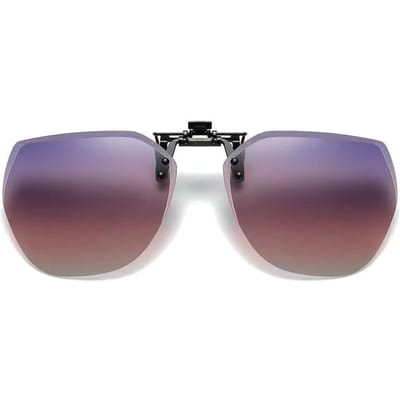 Gepolariseerde Clip-on Zonnebril Mannen Vrouwen Fotocromische Auto Rijbril Nachtzicht Bril Anti-Verblinding Vintage Vierkante Bril MULTI gray