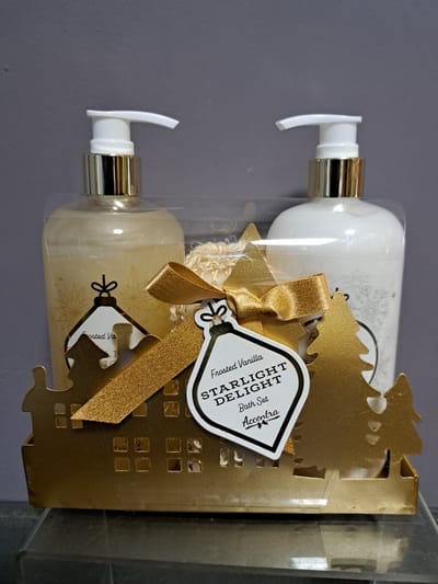 geschenk set vrouwen verjaardag - moeder dag - leuk geschenk - kado - kerst geschenk vanille - body lotion - douche gel - sissal spons