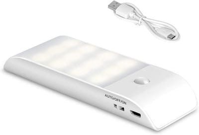 Oplaadbare Bewegingsmelder LED Nachtlamp met 12 LED's - Zelfklevende Kastlamp voor Keuken en Onderzoekskamer
