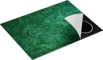 Chefcare Inductie Beschermer Donker Groene Muur - Stenen Muur in het Groen - 70x50 cm - Afdekplaat Inductie - Kookplaat Beschermer - Inductie Mat