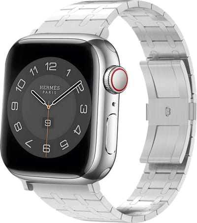 Strap-it Stalen schakel horlogeband - Geschikt voor Apple Watch bandje - Series 1/2/3/4/5/6/7/8/9/10/11/SE/SE2/SE3 - Zilver - Premium metalen band met RVS vlindersluiting - iWatch bandje voor maat: 38 / 40 / 41 / 42mm