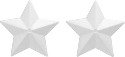 Glorex Hobby Piepschuim kerst ster - Set van 3x stuks - 15 cm - hobby knutselen vormen / figuren - wit