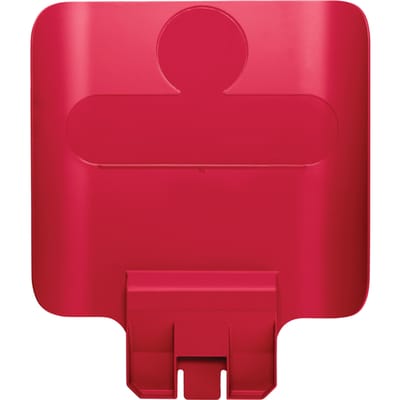 Paneel Rubbermaid Slim Jim Recyclestation voor label rood
