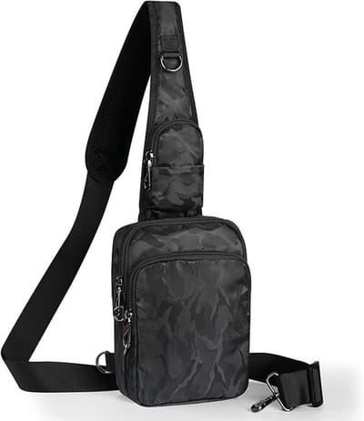 Anti-diefstal Sling Borst Crossbody tas met RFID blokkering en ritslock