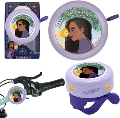 DISNEY WISH Asha Metalen fietsbel voor op het stuur van een fiets of step voor kinderen