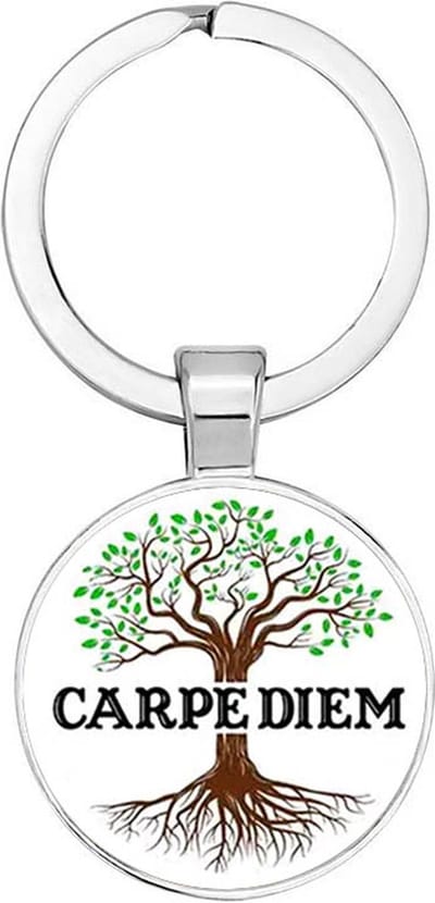 Akyol - Carpe diem Sleutelhanger - carpe diem - iemand die moet genieten van de hele dag - alles uit de dag halen - verjaardagscadeau - kado - gift - geschenk - 2,5 x 2,5 CM