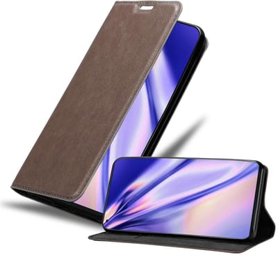 Cadorabo Hoesje geschikt voor Motorola EDGE+ in KOFFIE BRUIN - Beschermhoes met magnetische sluiting, standfunctie en kaartvakje Book Case Cover Etui