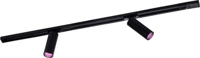 Ledvion - Smart LED Railverlichting 1M + 2 Railspots (4.9W - RGB - Zwart - Dimbaar) - 1-Fase