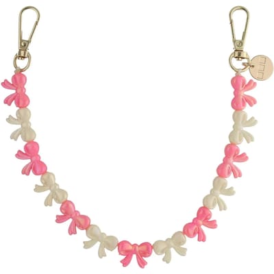 123watches Telefoonkoord Bow - roze wit - goud - Geschikt voor iPhone en andere smartphones