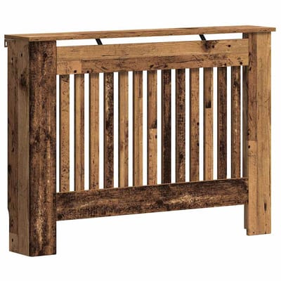 vidaXL Radiatorafdekking Oud hout 112 x 19 x 81,5 cm Bewerkt hout