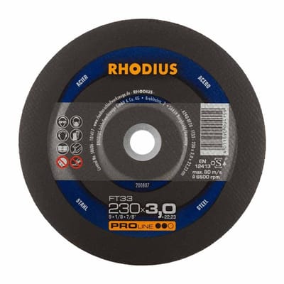 Rhodius - Doorslijpschijf voor metaal - Pro - 230 x 3,0 x 22,23 mm - FT33
