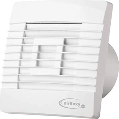 Badkamerventilator met jaloezieën en bewegingsmelder - Ø 100 mm, Timer en naloopfunctie voor optimale ventilatie