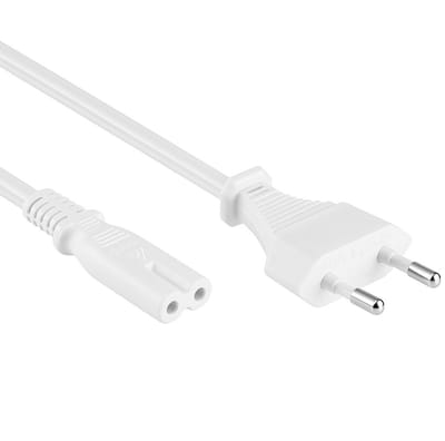 Euro naar C7 apparaatsnoer - 0.3 meter - Wit - Allteq