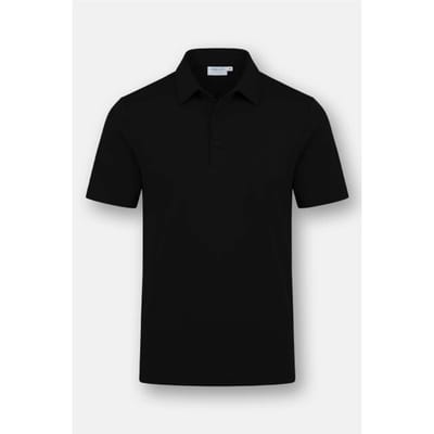 Vercate - Heren Polo Korte Mouw - Strijkvrij Poloshirt - Zwart - Slim Fit - Excellent Katoen - Maat: S