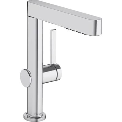 hansgrohe Finoris - Wastafelkraan - Met afvoerplug - 230mm - Uittrekbare vuistdouche - 2 straalfuncties - Chroom