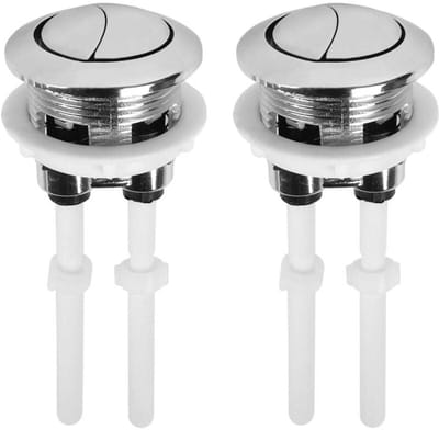 Universele toiletreservoir drukknoppen - 2-stuks - 38 mm - dubbele spoeling - pop-upknop - standaard dubbele spoelknop
