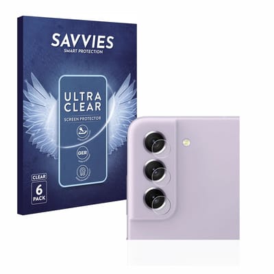 Savvies - Screenprotector voor Samsung Galaxy S21 FE 5G (ALLEEN Camera Lens) - Folie Beschermfolie transparant 6 Stuks