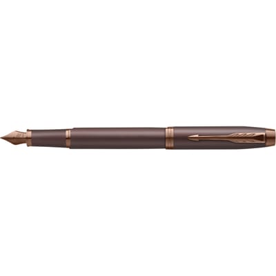 Parker IM Monochrome vulpen | blauwe inkt | bordeauxrode afwerking en details | fijne punt | met geschenkdoos