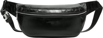 LIEBESKIND BERLIN Gordeltas Chudy Paper Touch Crinkle Beltbag Black Zwart