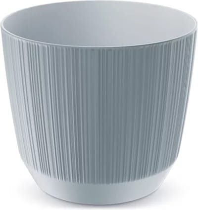 Prosperplast Ryfo - Bloempot - Moderne bloempot voor binnen en buiten - UV-bestendig - lichtgrijs ⌀ 88mm