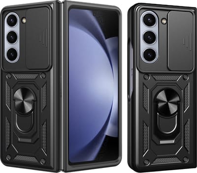 Hoesje geschikt voor Samsung Galaxy Z Fold 6 - Techsuit Camshield Back Cover - Zwart