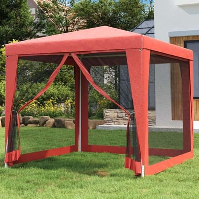 Partytent - Feestpaviljoen - Buitenfeesten organiseren - Waterdicht HDPE dak - 25 x 25 meter - Rood