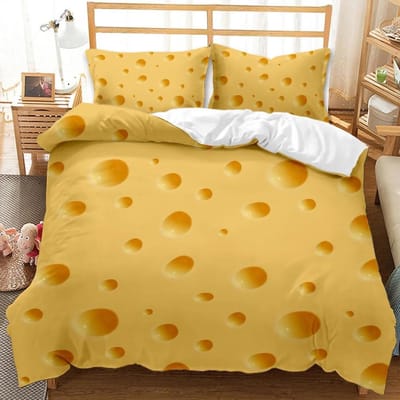 BEST.WENSD Kwaliteit 100% Katoen Beddengoed Set Winter Dekbedovertrek Sets Reactief Printen Klein Fris Eten Donut Beddengoed Sets EU single(135x200cm)