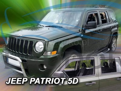 Zijwindschermen Jeep Patriot donker getint tbv 5-deurs model VANAF 2006 - 2017 set a 4 stuks tbv V+A ramen pasvorm Team Heko