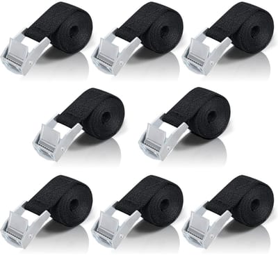 TOVBMUP Korte Spanbanden - 1 m x 25 mm - Verstelbaar - 8 Stuks