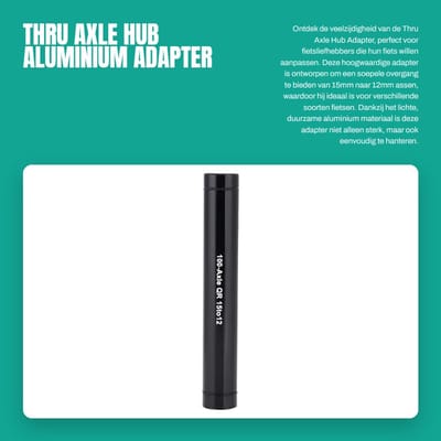 Dailygoods - Thru Axle Hub - Aluminium Adapter - 15mm naar 12mm - Zwart - Fietsaccessoire - Geschikt voor verschillende fietsen