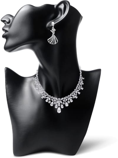 Dailygoods - BORDEAG Sieradenstandaard, Halsketting Mannequin Büste Model Standaard, Sieraden Büste Display, Mannequin Sieraden Display, voor Halsketting, Oorbellen (Zwart)