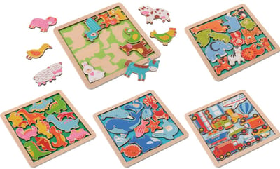 Eduplay houten puzzel set - speelgoed puzzels voor kinderen.