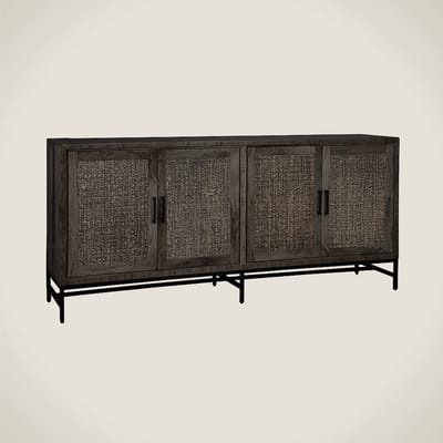 RENEW Carini Sideboard black 4 drs. 200x45x90