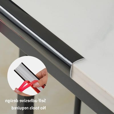 Zwarte PVC Hoekbekleding voor Binnen- en Buitengebruik, Zelfklevende Vinyl Randen voor Tegels en Muren, Externe Hoekafwerking, 2 cm Dikte