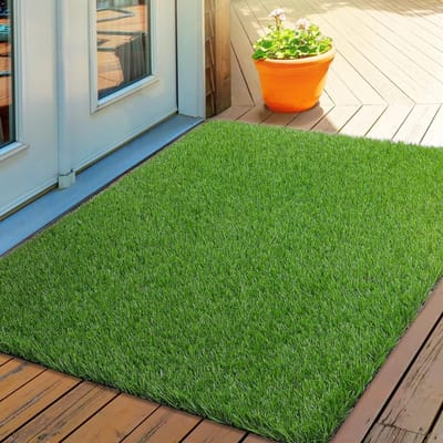 Kunstgras deurmat - Outdoor tapijt nep gras - Binnen en buiten gebruik - Duurzame rubberen antislip bodem