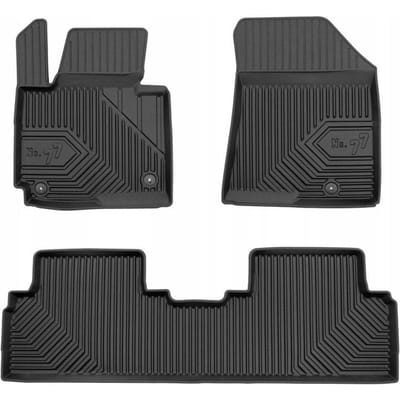 FROGUM NO.77 Automatten - Geschikt voor KIA CARENS IV (2013-2019) - 3-delig - TPE Rubber - Zwart