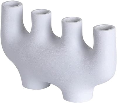 Decoratieve Kandelaar - Hars Kaarsenhouder - Romantisch Diner - Handgemaakt Vakmanschap - 8.0*2.9*4.8 inch - Koffie