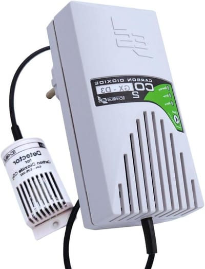 Gasalarm CO2 - Kooldioxide melder - Koelruimte bewaking - Externe sensor - 250 Gram - Meerkleurig