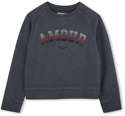 Zadig & Voltaire X60323 Sweatshirt Grijs 6 Years Meisjes