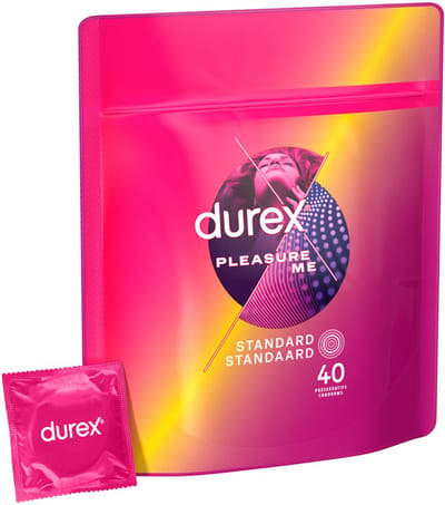 Durex - Condooms - Pleasure me 40st x2 - Voordeelverpakking