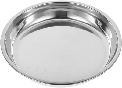Stoomschaal Roestvrij Staal - Voedselschaal Ronde Schaal - Thuis Restaurant Gebruik - Stevig Duurzaam Materiaal - 23.3cm Diameter - Zilver