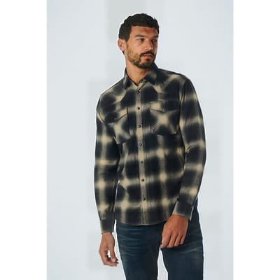 No Excess Shirt Check Dark Green Maat: S | Casual Overhemden Outlet | Heren | Groen