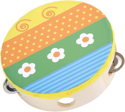 Kinder Tamboerijn - Muziek Speelgoed - Vroeg Leren Muziek - Helder Kleurrijk Design - 6 Inch - Assorti