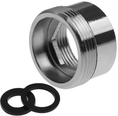 Dailygoods - Kraan Water Beluchter Adapter - Messing Tap Water Filter Beluchter Connector - Zilver - 18mm tot 22mm Draad Adapter - Geschikt voor Aanre...