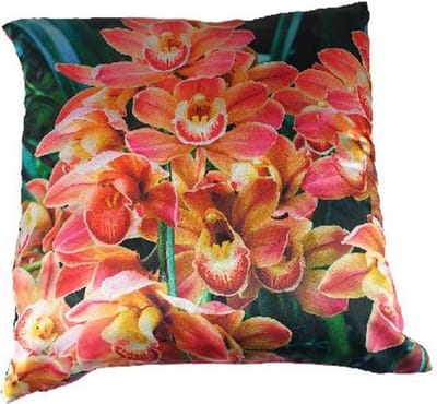 Dutch Decor sierkussenhoes met orchideeen JOY - Mulitcolor - 45 x 45 cm - Polyester - Vierkant